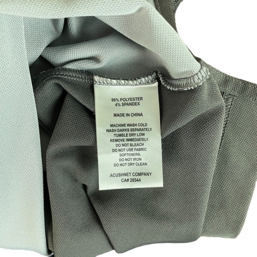 FootJoy Mens L Athletic Fit Golf Polo Shirt Gray Colorblock Stretch BandedSleeve - Picture 7 of 8